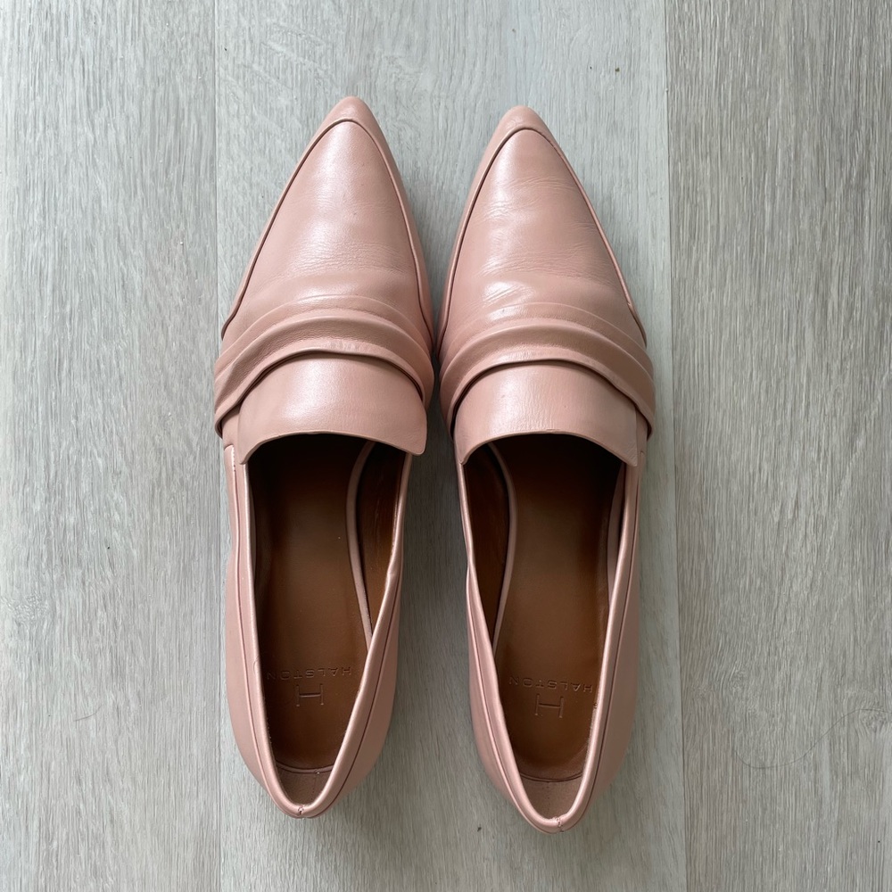 Halston Leather Loafers